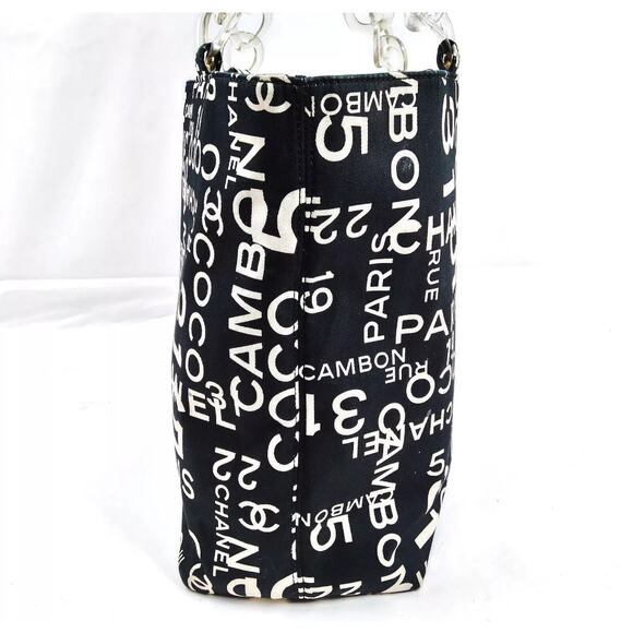 Chanel - "By Sea" - 31 Rue Cambon - Black Logo Canvas Tote Bag -PRISTINE - Picture 2 of 8